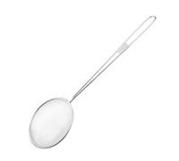 Vogue Stainless Steel Skimmer Strainer 8" - Fine Mesh, Long Handle and Wipeable Kitchen Utensil J674