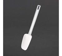 Vogue Spoonula ABS Handle EVA Blade 255mm, White | Combines spoon and spatula functions for baking, scraping and scooping; lightweight 50g tool provides precise control.