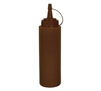 Vogue Squeeze Sauce Bottle with Nozzle Cap 994 ml/35 oz, Brown, Material: Polyethylene, Screw Top & Wide Neck for Easy Refill, Brown Sauce Squeeze Bottle, W835