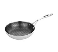 Vogue St-S Tri-Wall Saucepan with Clad Coating, 200x40 mm | Distributes heat evenly across the base to eliminate hot spots, ensuring consistent commercial cooking results.
