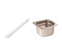 Vogue St/St GN Set - 6 x 1/6 with Lids 150mm (inc. 2 x Adapt Bar - 325x25mm)