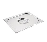 Vogue 12281 Stainless Steel 1/2 Gastronorm Notched Lid Cover Top Food Storage, Silver