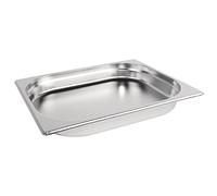Vogue Gastronorm Pan 1/2, Stainless Steel Tray, Depth: 40 mm, Capacity: 2.5 Litres, Hot and Cold Food Storage Container, Bain Marie Compatible, Lid Sold Separately, K925
