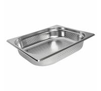 Vogue Stainless Steel 1/2 Perforated Gastronorm Pan with Overhanging Rim - 9L