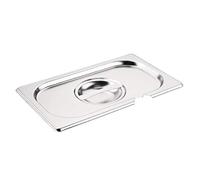 Vogue Stainless Steel 1/4 Gastronorm Notched Lid - Food Container Cover for Catering, Buffets, Restaurants CB174