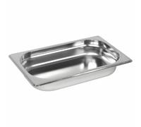 Vogue Stainless Steel 1/4 Gastronorm Pan with Overhanging Rim 40mm Deep - 1.13L