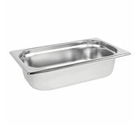 Vogue Stainless Steel 1/4 Gastronorm Pan with Overhanging Rim 65mm Deep - 1.7L