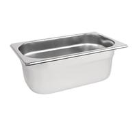 Vogue Gastronorm Pan 1/4 K819 - Stainless Steel, 100mm Deep, 2.5L, Bain Marie Compatible