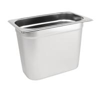 Vogue Stainless Steel 1/4 Gastronorm Tray 200mm - Fridge, Blast Chillers Safe Tray to Store and Cook Food K823