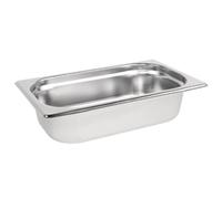 Vogue K818 Stainless Steel 1/4 Gastronorm Pan 1.7Ltr/65mm Deep Food Container, Silver