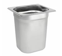 Vogue Stainless Steel 1/6 Gastronorm Pan with Overhanging Rim 200mm Deep - 3L