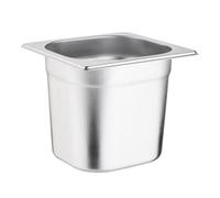 Vogue Gastronorm Pan 1/6, Stainless Steel Tray, Depth: 150 mm, Capacity: 2.2 Litres, Hot and Cold Food Storage Container, Bain Marie Compatible, Lid Sold Separately, K992
