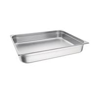 Vogue Stainless Steel 2/1 Gastronorm Pan with Overhanging Rim 100mm Deep - 29L