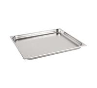 Vogue Stainless Steel 2/1 Gastronorm Tray 40 mm Deep / Capacity: 12 Litre, Silver, Size: 400(H) x 650(W) x 40(D)mm, Stackable, Food Safe Steel GN Pan, K801