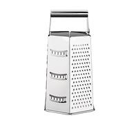 Vogue Stainless Steel 6 Way Hand Grater - Lemon Zester, Cheese Grater, Vegetable Slicer DM022