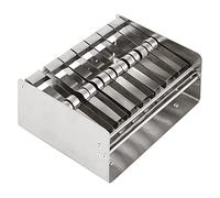 Vogue Stainless Steel 7 Roll Food Rotation Label Dispenser, L937 | FDA-compliant design ensures food safety in busy commercial kitchens, while keeping rotation labels organised and accessible.