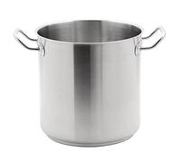 Vogue Deep Stockpot 300X300mm 20.5Ltr Stainless Steel Saucepan Cookware, Silver