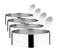 Vogue Stainless Steel Egg Ring Mould for Frying, Poaching Omelettes or Mini Pancakes K893 (Pack of 4)