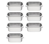 Vogue Stainless Steel Gastronorm Container Kit 1/4 (7 pack)