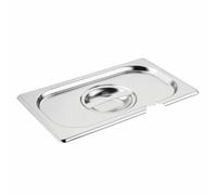 Vogue Stainless Steel Gastronorm Notched Pan Lid - Stainless Steel - GN 1 / 4