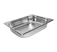 Vogue Stainless Steel Perforated 1/2 Gastronorm Pan 150mm Deep Food Container