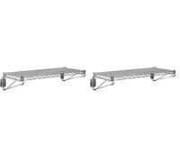 Vogue Steel Wire Wall Shelf 1220mm, Chrome Coated Steel, Size: 1220(W) x 360(D) mm, Maximum Load: 30kg, U202 (Pack of 2)