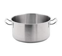 Vogue Stainless Steel Stewpan 12.5Ltr/320mm Heavy Duty Cooking Induction, Silver