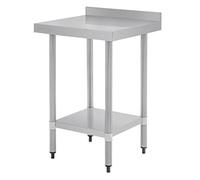 Vogue T379 Stainless Steel Prep Table With Upstand 960X600X600mm Commercial, Silver