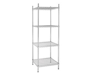 Vogue Tower Display Unit 4 Shelves - 1830x610x610mm 72x24x24" | Maximises storage space in tight commercial environments, offering strong support for heavy-duty display stock.