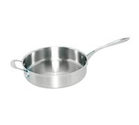 Vogue Tri Wall Sauté Pan 28 cm/3.95 Litre, Stainless Steel & Aluminium, Induction Compatible Frying Pan, Suitable for all Cooking Surfaces, Compatible Lid: Y426 (Sold Separately), GG032
