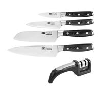Vogue Tsuki 4-Piece Knife Set & Sharpener