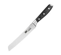 Vogue Tsuki Series 7 Bread Knife Black 19.6cm - Damascus Steel for a Sharp and Durable Serrated Blade CF842