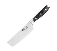 Vogue Tsuki Series 7 Vegetable Chopping Slicer Knife Black 17.2cm - Damascus Steel for a Sharp and Durable Blade CF840