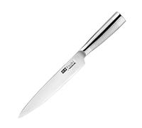 Vogue Tsuki Series 8 Carving Knife - 200mm 8" | Features a core of high-carbon steel clad in damascus to retain a razor-sharp edge longer for busy professional kitchens.