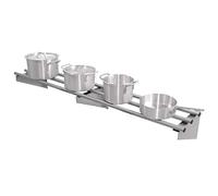 Vogue Tubular Wall Shelf St/St - 1500x300mm 59x12" | Wall-mounting tubular design allows excellent airflow and easy cleaning, keeping busy commercial kitchens organised.