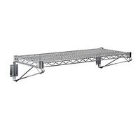 Vogue Steel Wire Wall Shelf 610 mm, Silver, Size: 610(W) x 360(D)mm, Material: Chrome Coated Steel, Maximum Load: 30 kg, Brackets Included, Kitchen Wall Wire Shelf, U200