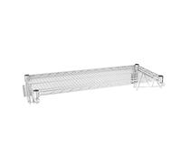 Vogue Metal Wire Wall Shelf 91 cm, Chromed Steel, Size: 910(W) x 360(D)mm, Maximum Load: 30 kg, Catering Storage, Kitchen Shelving, U201