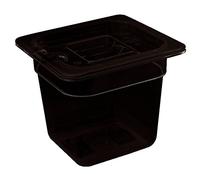 Vogue 1/6 Gastronorm Container 100mm 1.6 Litre Black Catering Food Storage Pan