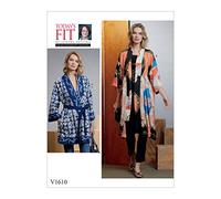 Vogue V1610, Sewing Pattern,Template, Paper, White, A-B-C-D-E-F-G-H-I-J