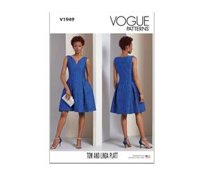 Vogue V1949B5 Misses' Dress by Tom & Linda Platt B5(8-10-12-14-16)