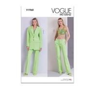 Vogue V1960B5 Misses’ Jacket, Knit Top and Pants B5(8-10-12-14-16)