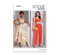 Vogue V1961AX5 Misses' Top, Skirt and Trousers AX5(4-6-8-10-12)