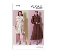 Vogue V2005H5 Misses' Dress in Two Lengths with Sleeve Variations H5(6-8-10-12-14)