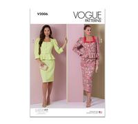 Vogue V2006B5 Misses' Two Piece Dress B5(8-10-12-14-16)