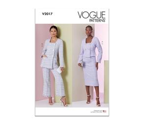 Vogue V2017B5 Misses' Jacket in Two Lengths, Skirt and Pants B5(8-10-12-14-16)