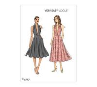 Vogue V9343, Sewing Pattern,Template, Paper, White, 6-8-10-12-14
