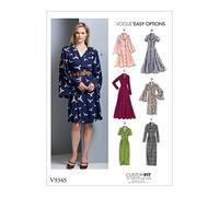 Vogue V9345, Sewing Pattern,Template, Paper, White, 14-16-18-20-22