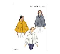 Vogue V9347, Sewing Pattern,Template, Paper, White, XS-S-M