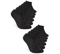 Vogue Vista® Men's Summer Black Ankle Socks - 6 Pack | Lightweight breathable Running Socks | Moisture-Wicking & Anti-Slip | Comfortable Black Trainer Socks Size 9-12 Uk