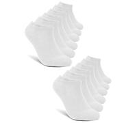 Vogue Vista® Men's Summer White Ankle Socks - 6 Pack | Lightweight Breathable Running Socks | Moisture-Wicking & Anti-Slip | Comfortable White Trainer Socks Size 9-12 Uk